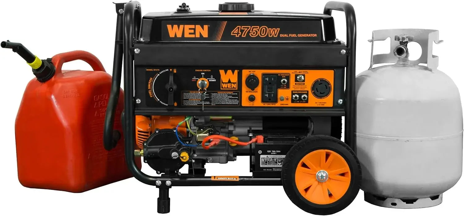 DF475T Dual Fuel 120V/240V Portable Generator with Electric Start Transfer Switch Ready, 4750-Watt, CARB Compliant