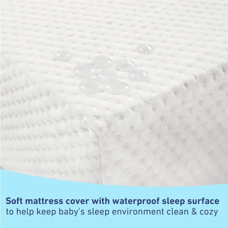 Premium Crib Mattress & Protector Value Bundle– Crib & Toddler Mattress, Waterproof Mattress Protector, Fits Standard Crib