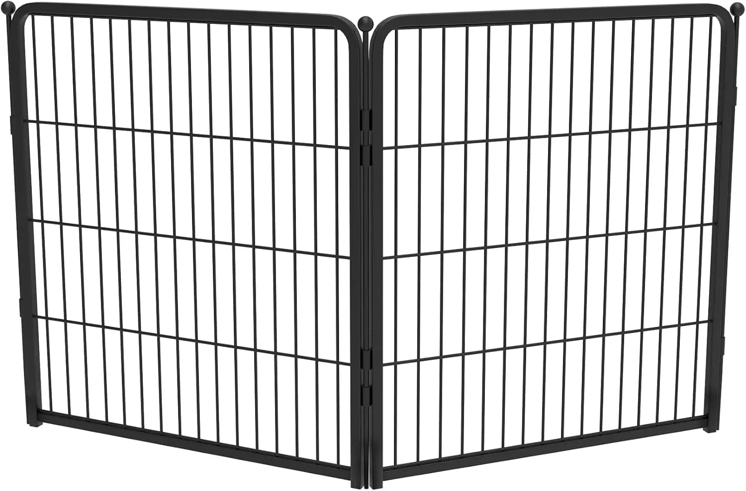 Dog Playpen Designed for Indoor Use, 40" Height for Large Dogs, Black Patented, Heavy Duty Metal Portable Dog Pens Fences