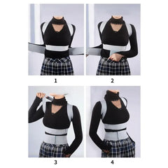 Back Correction Belt Invisible & Breathable Posture Corrector Posture Correction Belt Adjustable Upper Spine Support For Neck