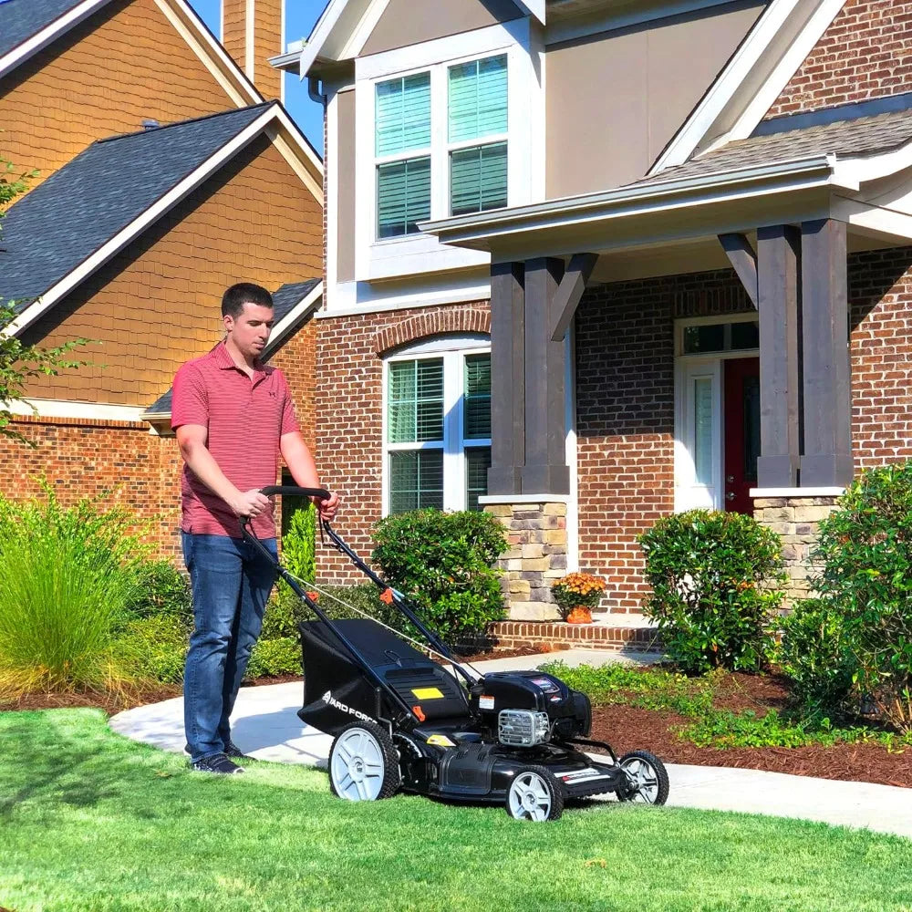 Self Propelled Lawn Mower Briggs & Stratton 150cc Gas Engine 22-inch Steel Deck 3-in-1 Mulch, Bag, Side Discharge,