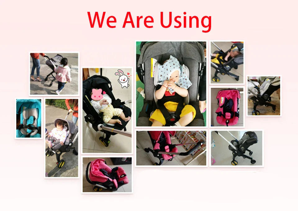 Baby Stroller Car Seat For Newborn Prams Infant Buggy Safety Cart Carriage Lightweight 3 in 1 Travel System