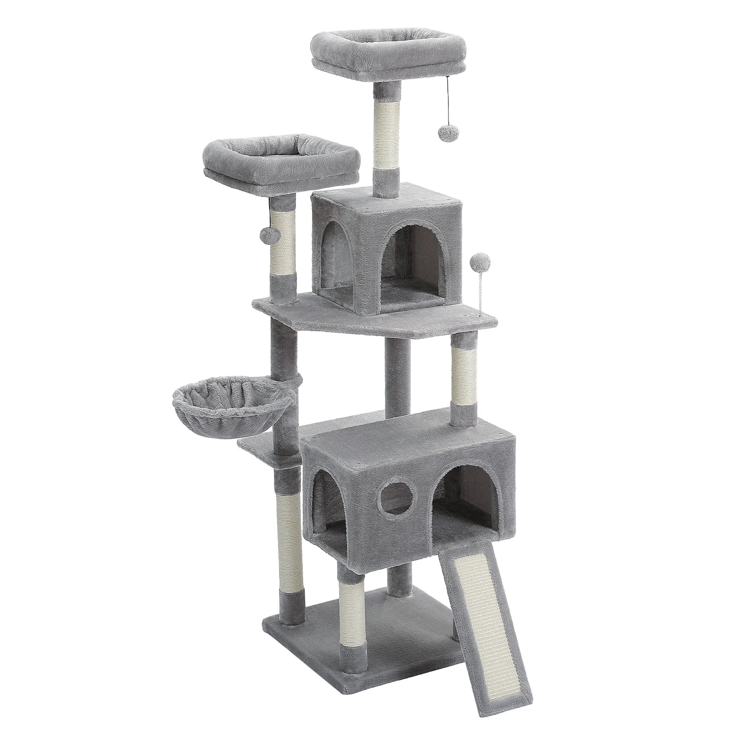 Multi-Level Cat Tree with Condo Scratching Posts Large Cat Tower with Hammock Cat Accessories Kitty Cat Toys Cat Pet Supplies